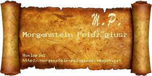 Morgenstein Pelágiusz névjegykártya